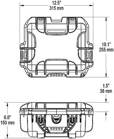 Nanuk 905 Waterproof Hard Case with Foam Insert - Black in Saudi Arabia