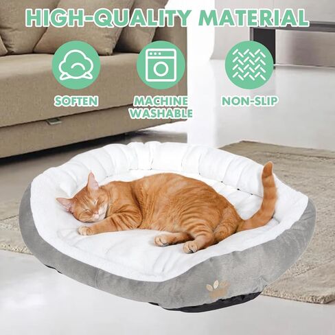 ShellKingdom Medium Dog Bed, Washable Pet Bed, Rectangle Warming Dog Bed for Dogs Up to 35lbs, 23.62 X 19.68INCH (Wine Red) in Saudi Arabia