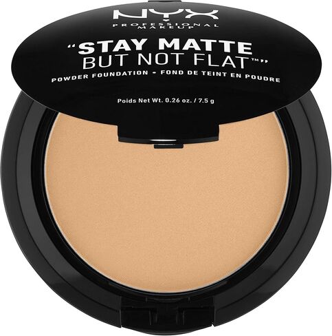 NYX PROFESSIONAL MAKEUP Stay Matte But Not Flat Powder Foundation, Medium Beige, 0.26 Ounce (Pack of 1) in Kuwait