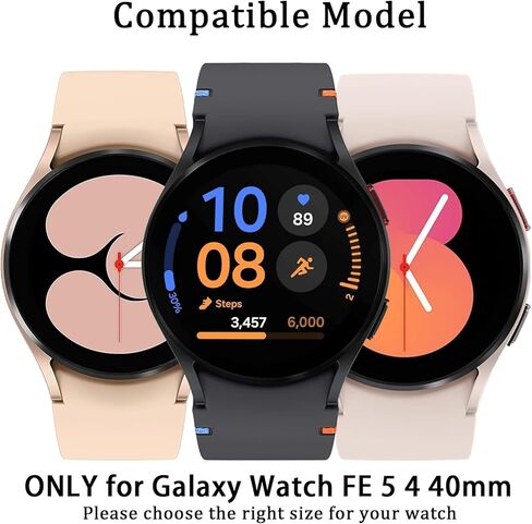 [6+6 عبوات لهاتف Samsung Galaxy Watch 7 حافظة حماية للشاشة 40 مم، زجاج مقسى مضاد للضباب ومجموعة غطاء ممتص للصدمات من البولي كربونات الصلب لملحقات Galaxy Watch7 40 مم، مقاومة للماء in Kuwait