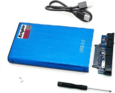2.5-Inch Aluminum SATA to USB 3.0 Tool-Free External Hard Drive Enclosure Case [Optimized for 7mm/9mm HDD/SSD, Support UASP Compatible with WD Toshiba Samsung Hitachi PS4 Xbox PC TV] (Blue) in Saudi Arabia