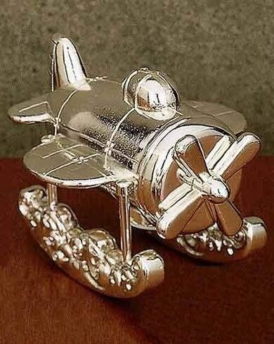 Reed & Barton Piggy with Wheels Silverplate Bank, 1.75 LB, Metallic in Saudi Arabia