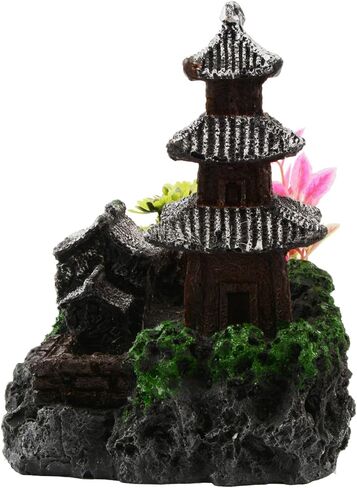 Saim Aquarium Classical House Decorations Lifelike Chinese Landscape Fish Tank Castle Aquarium Accessories Ornaments in Saudi Arabia