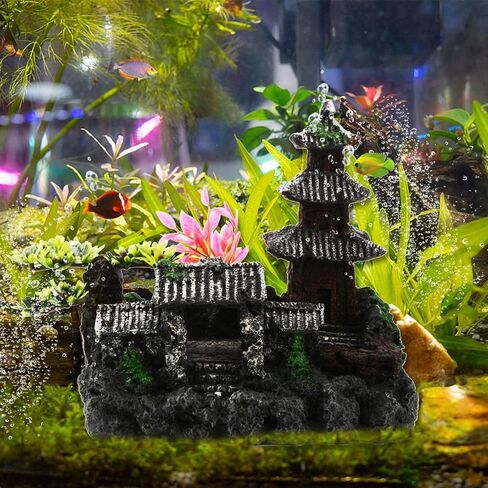 Saim Aquarium Classical House Decorations Lifelike Chinese Landscape Fish Tank Castle Aquarium Accessories Ornaments in Saudi Arabia