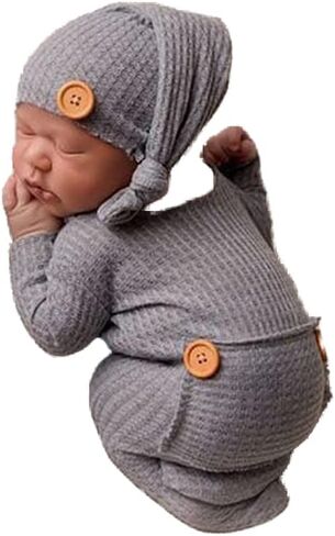 Newborn Photoshoot Outfits Props - 2 Pack Baby Boy Girl Photo Props in Saudi Arabia