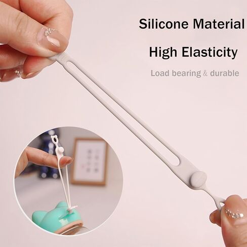 Gradient Silicone Zip Ties Large Rubber Bands Cord Organizer Cable Management for Phone Charger Wire Usb Cable Ties for Office Desk Kitchen Appliances Car Cord Home Organization Travel Essentials in Saudi Arabia