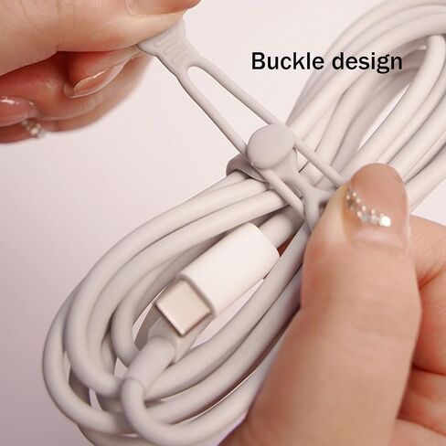Gradient Silicone Zip Ties Large Rubber Bands Cord Organizer Cable Management for Phone Charger Wire Usb Cable Ties for Office Desk Kitchen Appliances Car Cord Home Organization Travel Essentials in Saudi Arabia
