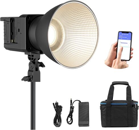 سوكاني مصباح فيديو LED RGB X60 مع تحكم عن طريق التطبيق، بحد اقصى 80 واط ثنائي اللون 2800-10000 كلفن CRI96+ TLCI 95+ اضاءة بوينز للتصوير الفوتوغرافي وتسجيل الفيديو وحفلات الزفاف والتصوير في الهواء in Kuwait