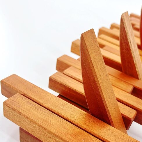 Wooden Coat Rack Wall Mounted Sticks Multi Rack Solid Handmade Natural Walnut Wood Artwork with 7 Flip-Down Unique Modern Hooks for Coats Bag Hat Umbrella in Saudi Arabia