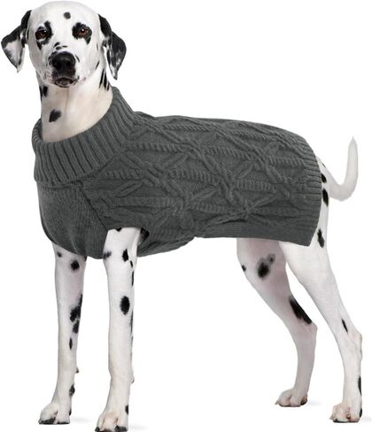 FUAMEY Dog Sweaters for Small Dogs,Cold Weather Dog Knitwear,Thick Warm Dogs Turtleneck,Pet Pullover Cable Sweater,Pets Winter Clothes for Yorkshire,Poodle Green S in Saudi Arabia