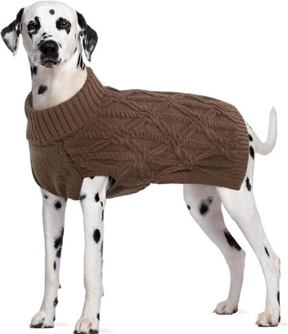 FUAMEY Dog Sweaters for Small Dogs,Cold Weather Dog Knitwear,Thick Warm Dogs Turtleneck,Pet Pullover Cable Sweater,Pets Winter Clothes for Yorkshire,Poodle Green S in Saudi Arabia