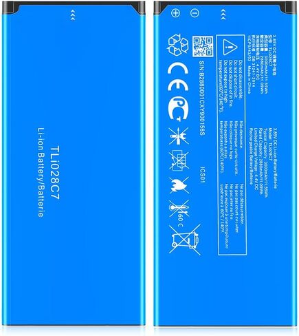 بطارية SHENMZ TLi028C7، (𝟐𝟎𝟐𝟰 𝐍𝐞𝐰 𝐔𝐩𝐠𝐫𝐚𝐝𝐞) بديلة ذات سعة عالية متوافقة مع هاتف Alcatel per 1A 1B Year 2020 5002H Tracfone A3 A509DL 3.85V,300 0 مللي أمبير/11.55 واط ساعي in Kuwait