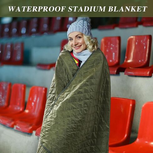 Preboun 4 Pack Large Waterproof Stadium Blanket Bulk 55x78 Inch Thick Warm Fleece Camping Blanket Windproof Picnic Blankets for Homelss Donations Cold Weather Football Games Concert Beach Outdoor in Saudi Arabia