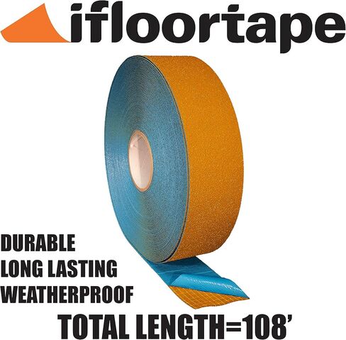 شريط تحديد الرصيف DuraMark RPT-750 - شريط قاعدة مطاطي متين ومقاوم للانزلاق ومتين للاستخدام الخارجي، معتمد من Bast (أصفر، 2 بوصة × 108 قدم) in Kuwait