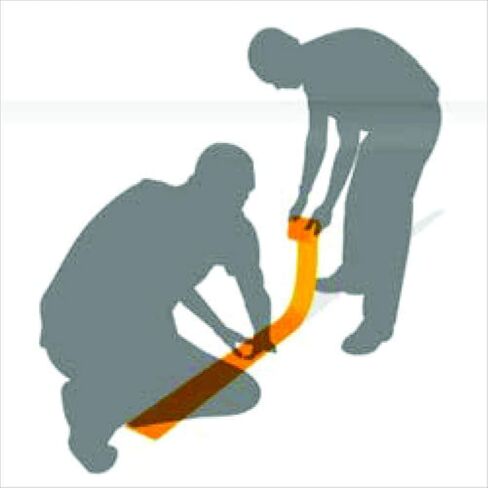 شريط تحديد الرصيف DuraMark RPT-750 - شريط قاعدة مطاطي متين ومقاوم للانزلاق ومتين للاستخدام الخارجي، معتمد من Bast (أصفر، 2 بوصة × 108 قدم) in Kuwait