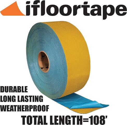 DuraMark RPT-750 Pavement Marking Tape - Reflective Slip Resistant Durable Outdoor Heavy Duty Rubber Base Tape, Bast Certified (Yellow, 2 Inch x 108 Feet) in Saudi Arabia