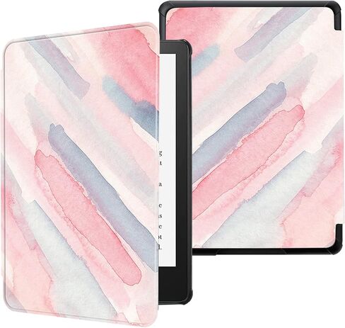 for Kindle Paperwhite Case 2021 - Slim Durable PU Leather Smart Cover with Hand Strap, Auto Wake/Sleep - Fits Kindle Paperwhite 11th Generation 6.8'' and Signature Edition 2021 Released, Pink in Saudi Arabia