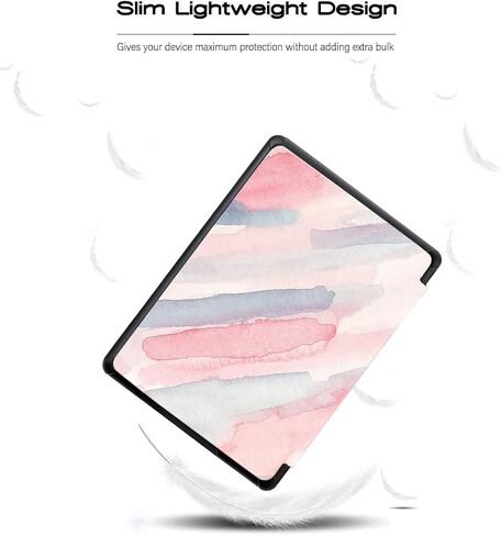 for Kindle Paperwhite Case 2021 - Slim Durable PU Leather Smart Cover with Hand Strap, Auto Wake/Sleep - Fits Kindle Paperwhite 11th Generation 6.8'' and Signature Edition 2021 Released, Pink in Saudi Arabia