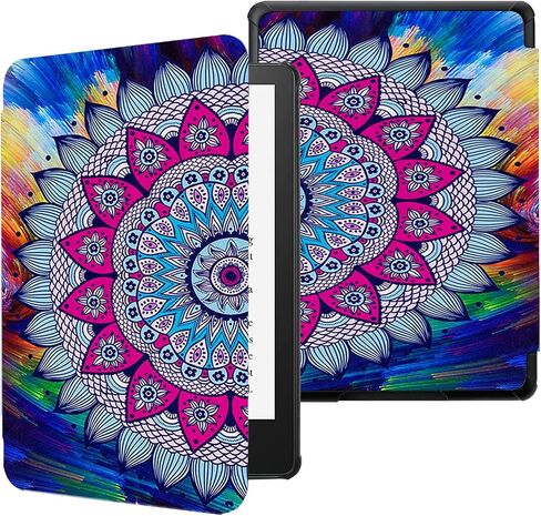 for Kindle Paperwhite Case 2021 - Slim Durable PU Leather Smart Cover with Hand Strap, Auto Wake/Sleep - Fits Kindle Paperwhite 11th Generation 6.8'' and Signature Edition 2021 Released, Pink in Saudi Arabia