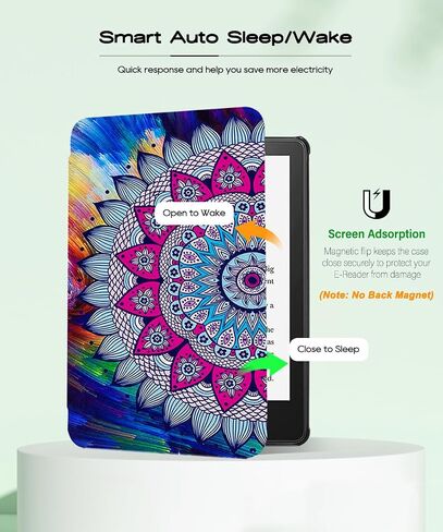 for Kindle Paperwhite Case 2021 - Slim Durable PU Leather Smart Cover with Hand Strap, Auto Wake/Sleep - Fits Kindle Paperwhite 11th Generation 6.8'' and Signature Edition 2021 Released, Pink in Saudi Arabia