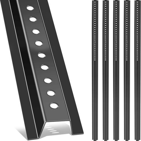 Gisafai 6 Pack 6ft U Channel Sign 3.1in x 6ft Post Post فولاذ طويل القامة مع طلاء مجلفن شديد التحمل علامة معدنية مع ثقوب محفورة مسبقًا لسهولة تركيب علامتك (فضي) in Saudi Arabia