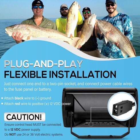 كابل الطاقة المفلتر PC 11 720057-1 مناسب لـ Humminbird All Helix 8/9/10/12/15، سلسلة 800/900/1100، 797، 798 (6 أقدام، مقاوم للماء) in Saudi Arabia