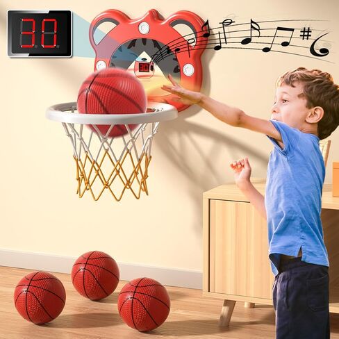 Toddler Basketball Hoop Indoor Toys Gifts for 3 4 5 Year Old Boys Kids, Indoor Mini Basketball Hoop for Toddler Kids Boys Ages 3-5 4-6, Ideal 3 4 5 6 Year Old Boys Birthday Gifts in Saudi Arabia