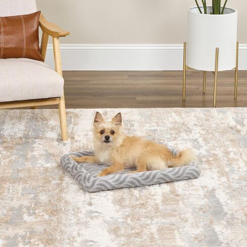 MidWest Homes For Pets QuiteTime Deluxe Wave Bolster Bed for Small Dogs; Easily Machine Wash and Dry; Gray; 24"; 40224-WVGY in Kuwait