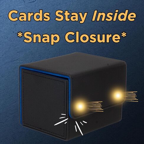 100 Card Deck Box Battle Pack - MTG Deck Box Commander Friendly - Protect 100+ Double Sleeved Cards - Designed for MTG Commander Deck Box - Sidewinder Deck Box (Black Interior, Gold Logo) in Saudi Arabia