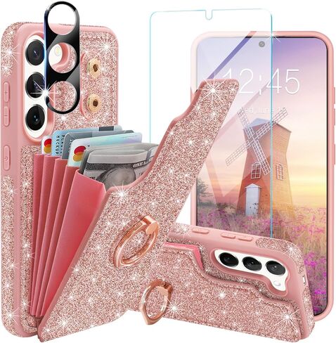 for Samsung Galaxy Z Flip 7 Case with 360° Rotatable Ring Stand in Kuwait