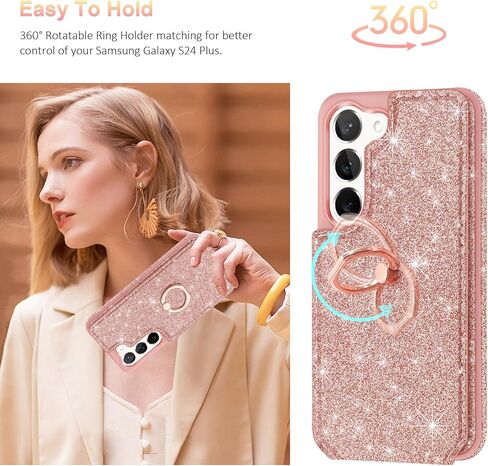 for Samsung Galaxy Z Flip 7 Case with 360° Rotatable Ring Stand in Kuwait