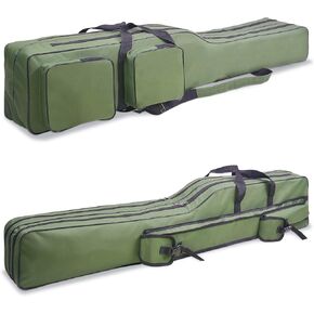 OROOTL Fishing Pole Bag 4.27ft Fishing Rod Case Organizer Portable Fishing Rod Bag Large Capacity Fishing Tackle Storage Bag Travel Case Fishing Gift for Men