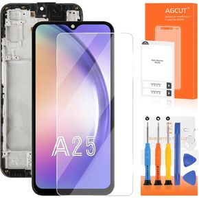 INCELL for Samsung Galaxy A25 Screen Replacement for Samsung A25 LCD Display SM-A256E SM-A256B SM-A256U LCD Digitizer Touch Screen Assembly Repair Parts with Frame(Not Fingerprint)