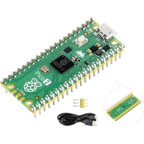 Compatible with Raspberry Pi Pico 2 Microcontroller Board, with Yellow Pre-Soldered Header, Based on Official RP2350 Chip, Dual-Core & Dual-Architecture Design 4MB Flash, 3 Items