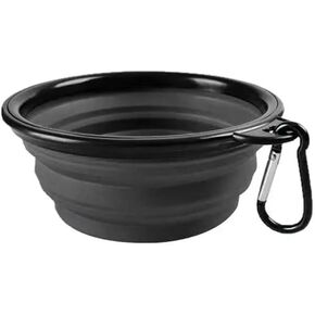Collapsible Pet Bowl/Silicone Dog Bowl for Travel/Foldable Travel Bowl/Portable Pet Food Bowl/Cat Water Bowl/Silicone (12 oz) (Yellow)