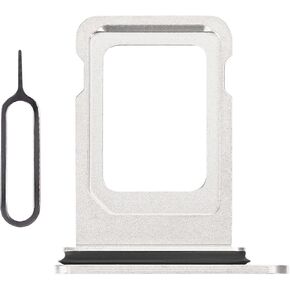 for iPhone 14 Plus Silver SIM Slot Replacement Single SIM Version for iPhone 14 Card Holder Adapter 14Plus Card Tray Waterproof Rubber Ring SIM Ejector A2632 A2885 A2886 A2887 A2896