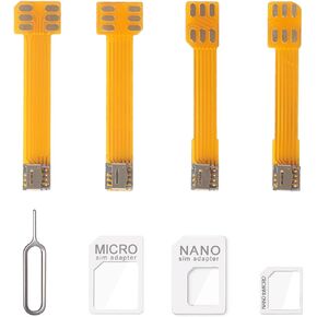 ESIM Card Adapter ESIM Card Holder Test Converter Insertion Slot ESIM to Nano SIM Extension Cord to Easily Extend ESIM Cards by 2 Inches (4 pcs)