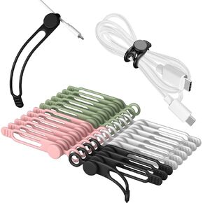 3 Inch Reusable Cable Ties, Silicone Cord Organizer, 24Pcs-Multi in Kuwait