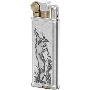 VVAY Vintage Lighter, Classic Mental Trench Flip Lighter, Unique Cool Lighter for Men - Without Fluid