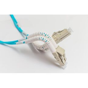 FCD - 5M OM4 LC LC Fiber Patch Cable | AnyAngle Duplex 50/125 LC to LC Multimode Jumper 5 Meter (16.40ft) | Length Options: 1M-30M | Plenum 40/100g sfp+ qsfp 100gbase sr ofnp mmf-lc-lc
