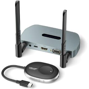 Lemorele Wireless HDMI Transmitter and Receiver, Wireless Video Transmitter, Wireless HDMI Extender Kit Suitable for Video, File, Game Streaming to HDTV, Projector, Monitor (HDMI TX+RX)