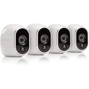 Arlo - Wireless Home Security Camera System with Motion Detection | Night vision, Indoor/Outdoor, HD Video, Wall Mount | Cloud Storage Included | 4 camera kit (VMS3430)