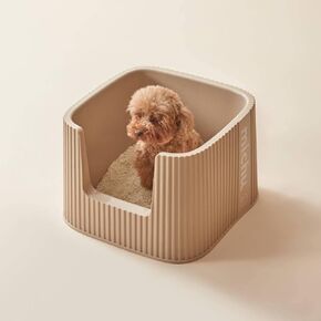 Michu XXL Container Cat Litter Box with Scoop, Stylish & Functional for Indoor Cats, 21.65" L*21.65" W*14.17" H, Boba
