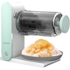 NORJIN Shaved Ice Machine, USB Rechargeable Snow Cone Machine Ice Crusher with 2 Reusable Ice Mold for Home/Kitchen/Camping
