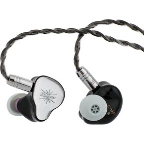 Linsoul Kiwi Ears KE4 in Ear Monitor, 2DD+2BA Hybrid Earphone, Gaming Earbuds, HiFi Wired IEM, with Detachable IEM Cable for Musician Audiophile (Silver)