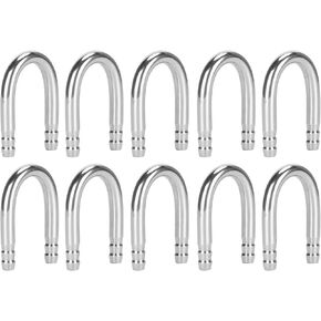 Zerodis 10Pcs Aquarium U-Shape Elbow Pipe Stainless Steel Oxygen Pump CO2 Tubing Aquarium Fish Accessory