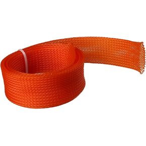 Othmro 1m/3.28ft PET Expandable Braid Cable Sleeving Flexible Wire Mesh Sleeve Orange,Protect Cables Cords from Pets Chewing