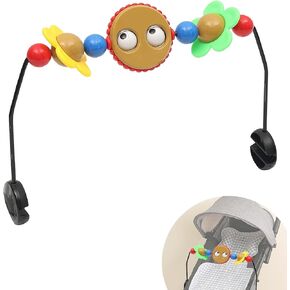 VIKOS Products Toy Bar for Baby Bouncer - Googly Eyes Toy Plays Music and Balls Make Tinkling Sounds - Baby-Safe Plastic Baby Bouncer Toys - Easy to Install Baby Bouncer Accessory