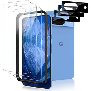 2+2 Pack for Google Pixel 9 Pro XL Privacy Screen Protector [New Version] & Camera Lens Protector, Fit Lens Cutouts Ports, Support Fingerprint Unlock, AR anti-reflection, Easy Installation Tool