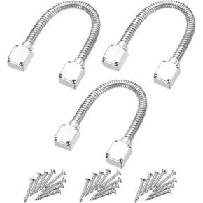 uxcell 3 Pcs Flexible Door Loop Wire Protection Sleeving Door Wire Conduit Power Transfer Loop Armored Cable Protector Sleeve with Ends 400mm x 14mm